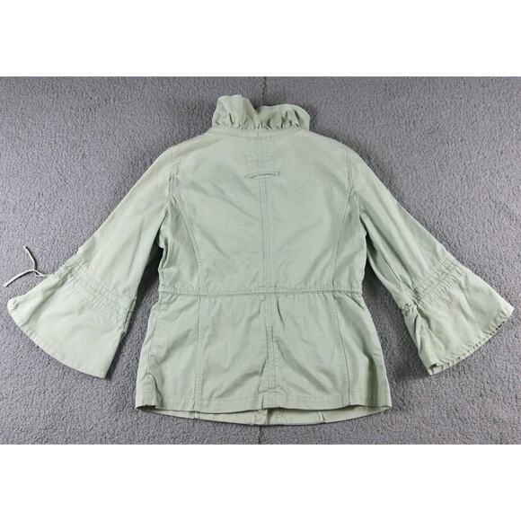 New Banana Republic x Olivia Palermo Womens Xs Green Utility Jacket Drawstring - Picture 2 of 7